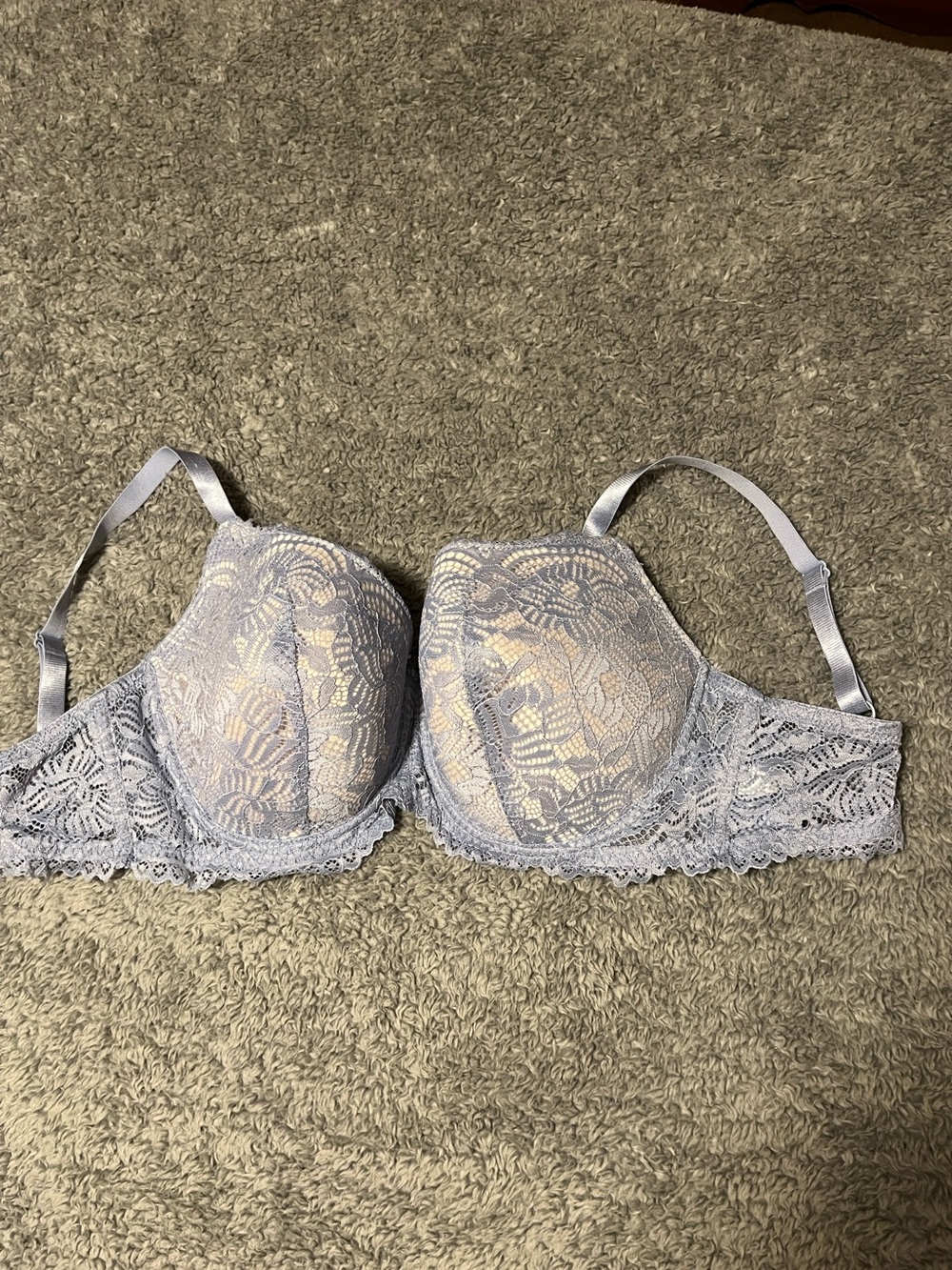 Dreamwear Bra 42DD Womens Underwired Padded BlueLilac Lace Adjustable Straps